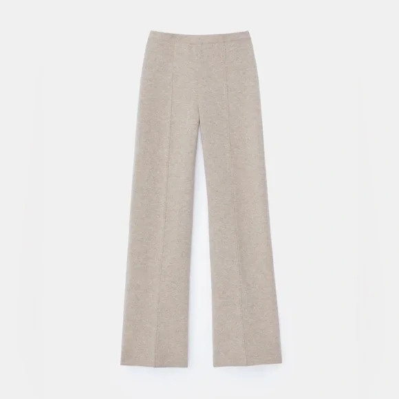 Lafayette 148 New York Cashmere & Silk-Blend Double Knit Pants in Taupe - Picture 4 of 9